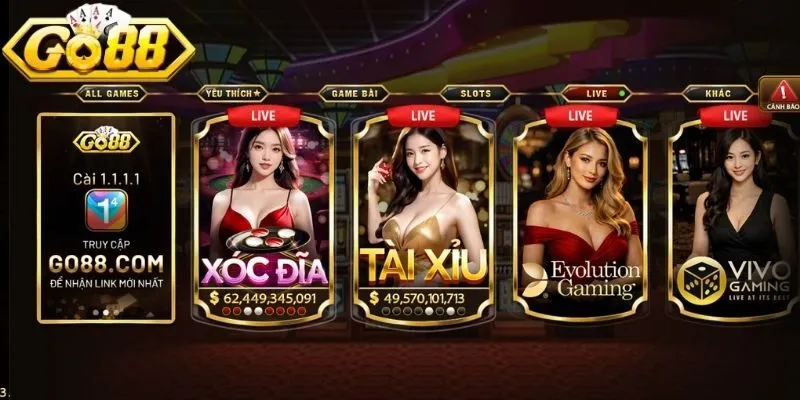 Đăng nhập Go88 để khám quá các sảnh game HOT