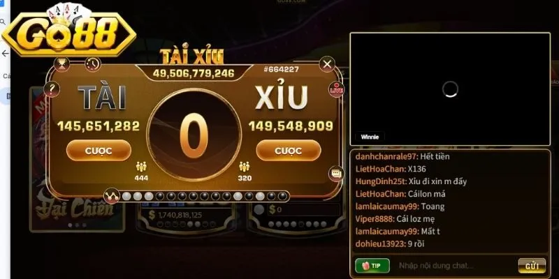 Tham gia bàn chơi tài xỉu Go88 cực dễ dàng
